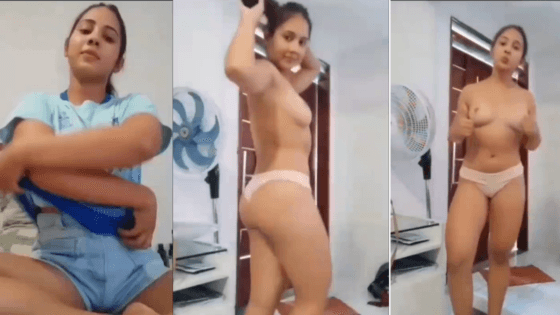 Image of Seductive Brown Babe Strips Naked in Explicit Show-Linkdebhai2.in