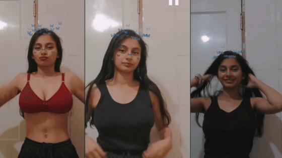 Image of Seductive Desi Babe Strips for Boyfriend's Enjoyment-Linkdebhai2.in