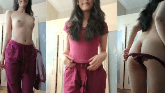 Image of Sizzling Teen with Perfect Body Strips Seductively-Linkdebhai2.in