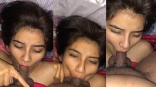 Image of Naughty Girlfriend Gives Sloppy Blowjob in Leaked Sex Video-LinkDeBhai2.in