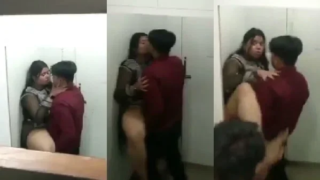 Image of Caught Desi Couples Intimate College Toilet Moment-Linkdebhai.in