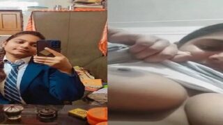 Image of Seductive Indian GF with ample bosom in sex video-Linkdebhai.club
