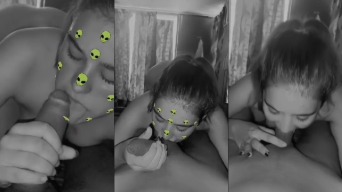 Image of Indian Babe Gagging On Thick Cock Deepthroat Blowjob-Linkdebhai.club